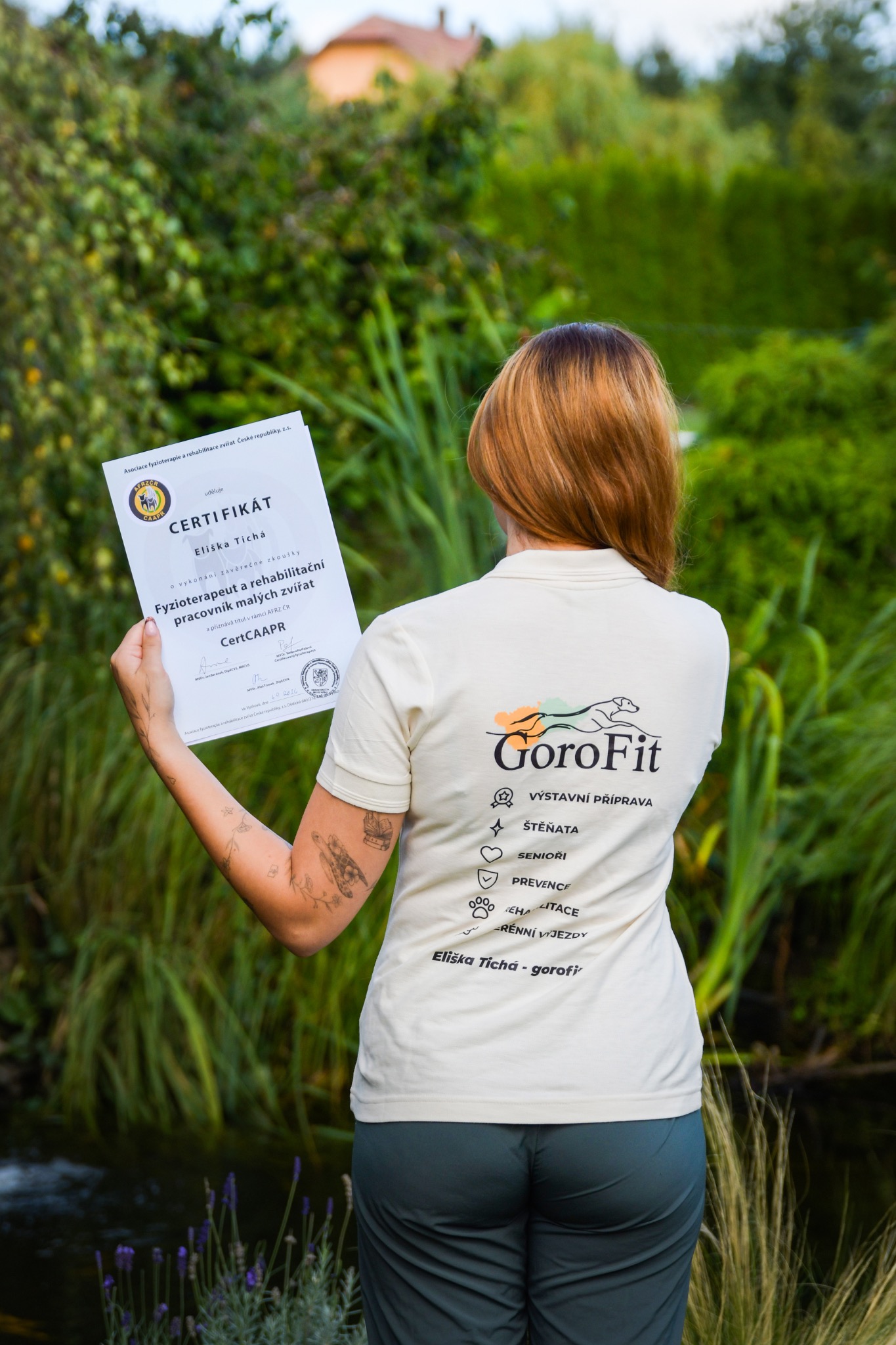 Eliška Tichá s certifikátem GoroFit